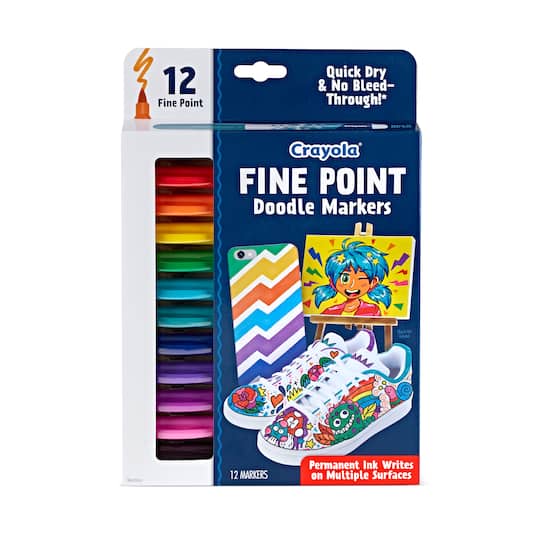 Crayola® Fine Point Doodle Markers, 12ct.
